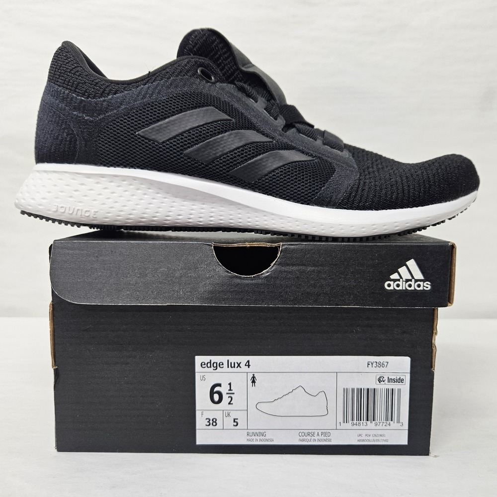 Adidas Edge Lux 4 Running Shoes FY3867 Black Iron Metallic Womens Size‎ 6.5